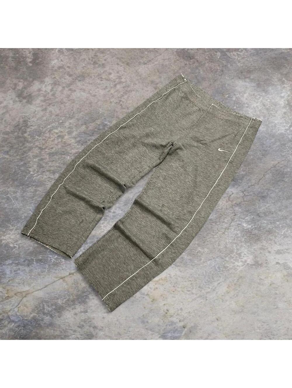 Nike grey joggers with white stitching